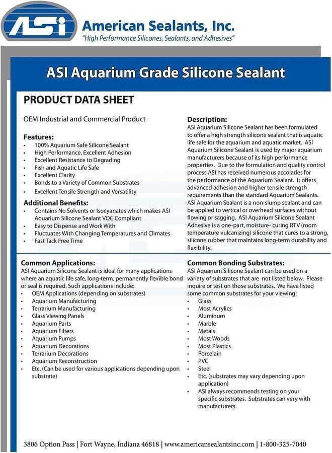 Gordon Glass Co. ASI Black Aquarium Silicone Sealant- 10.2 Oz Cartridge - Image 5